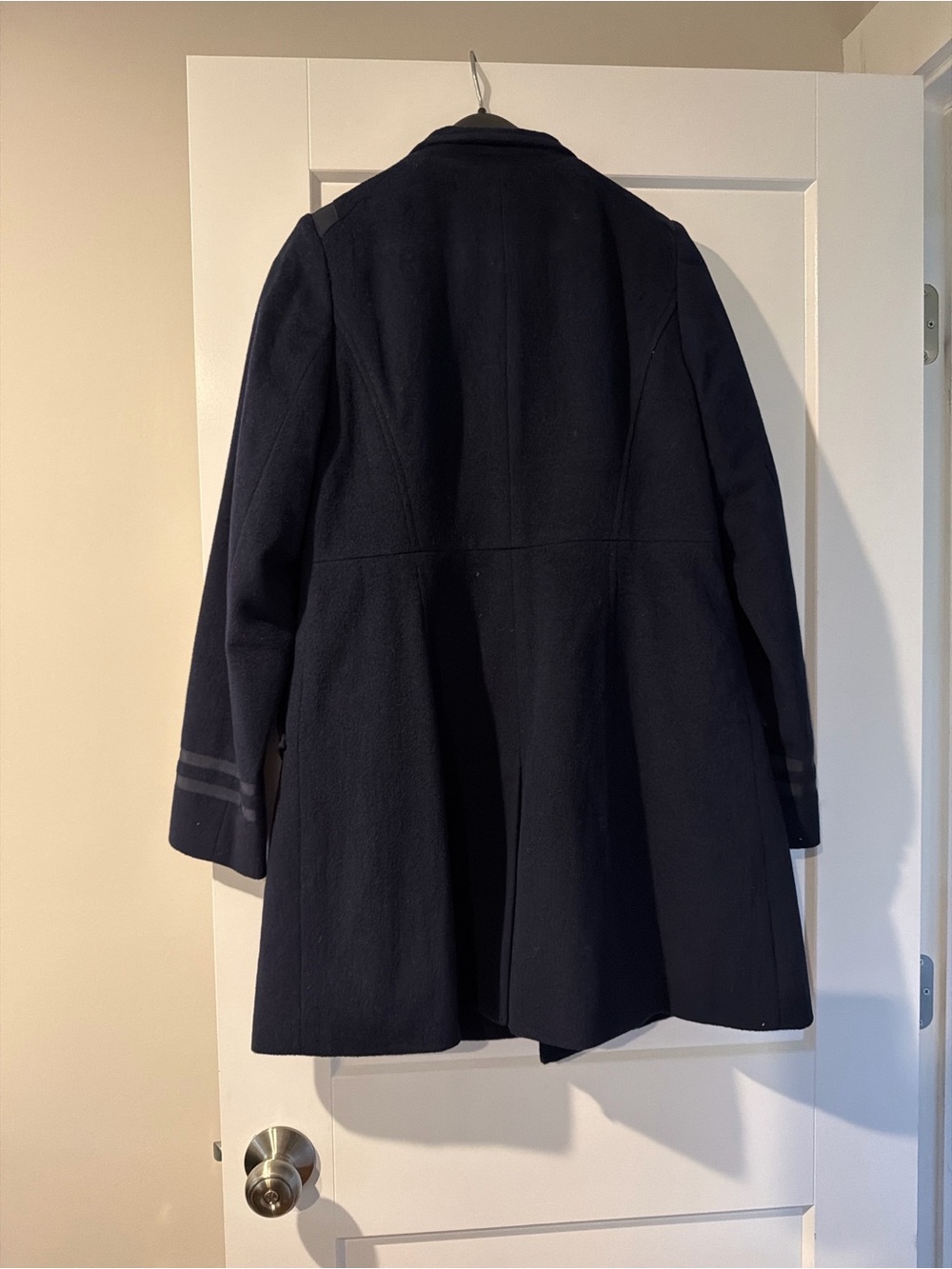 The Limited Navy Peacoat with Back Pleat